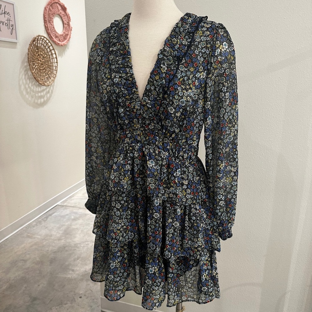 Reset by Jane - Tasha Long Sleeve Floral Layered Dress